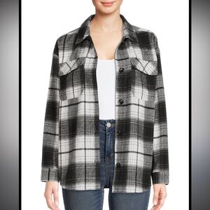No Boundaries Black & White Plaid Shacket